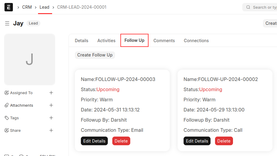 Customer Inquiry Follow-up